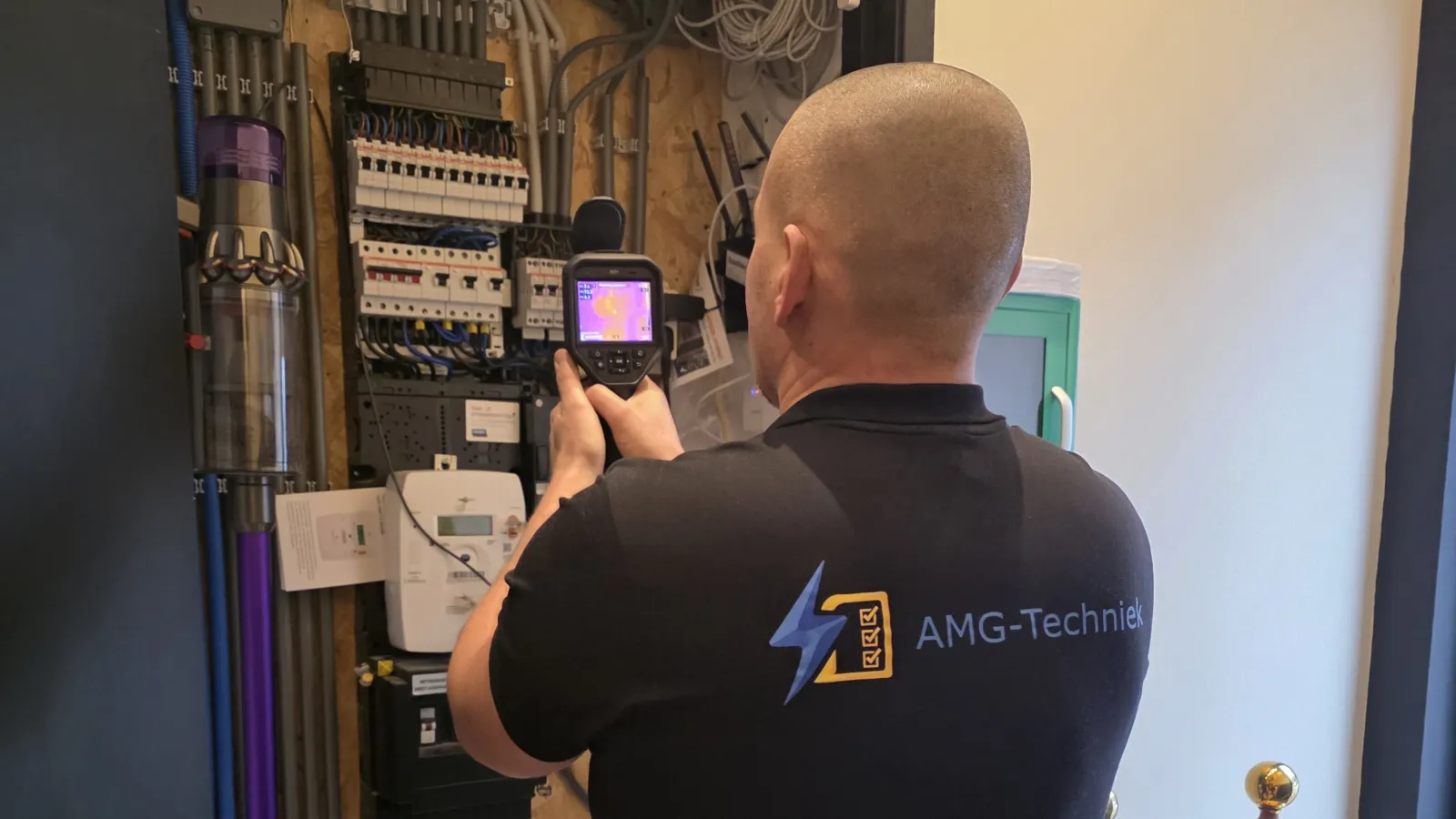 Scope 10 inspectie buitenkast met meter en groepen in bedrijfspand