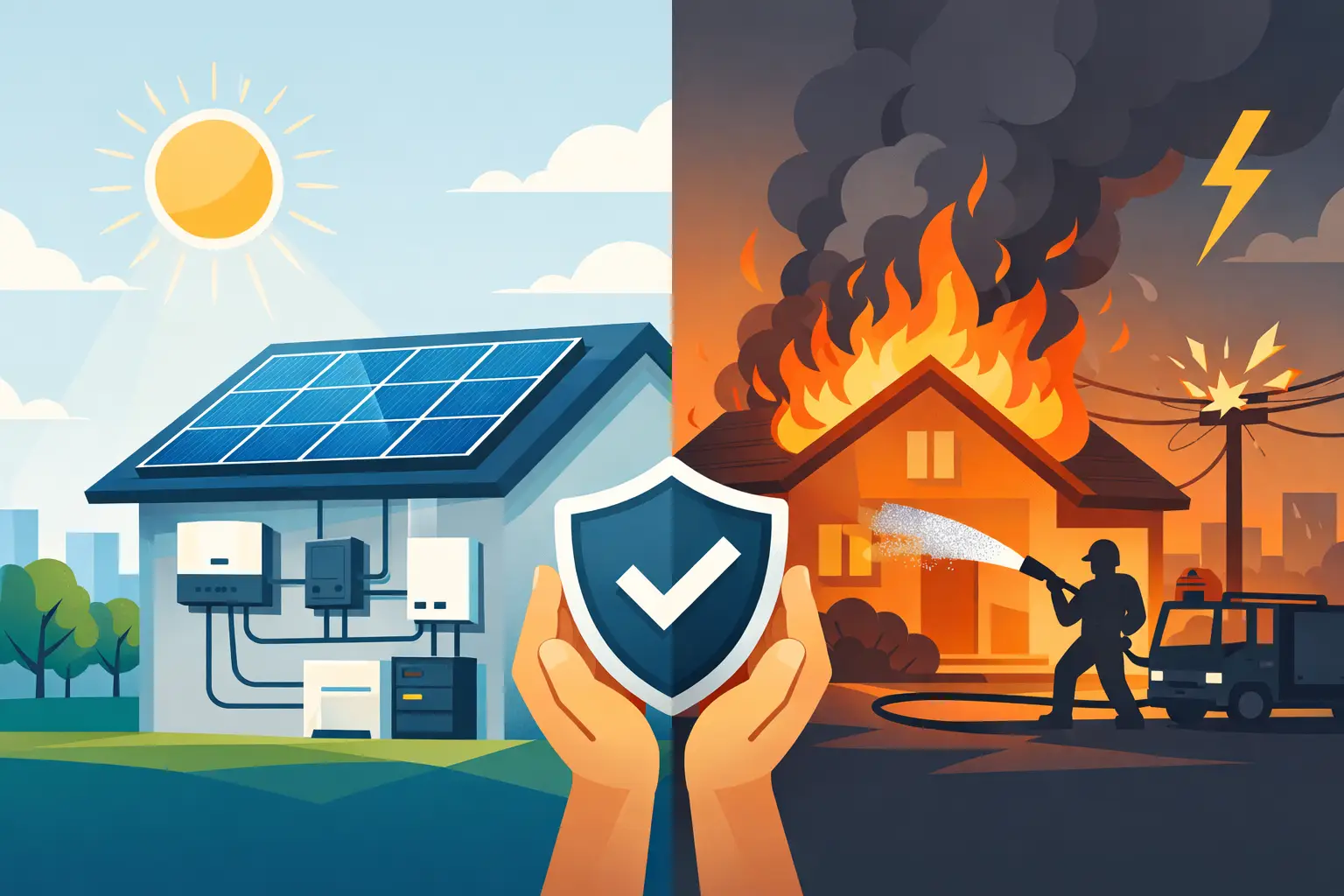 Gids brandrisico zonnepanelen beperken: veilig versus onveilig zonnedak